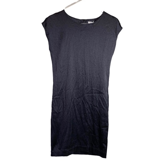 LC Lauren Conrad Solid Black Pocketed Form Fitting Sleeve Dress Size 12 - Picture 3 of 14